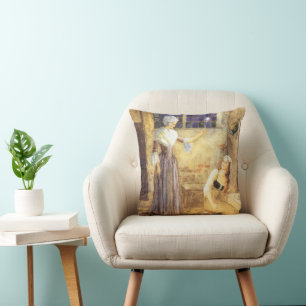 Vintage Fairy Tale Cinderella with Fairy Godmother Cushion