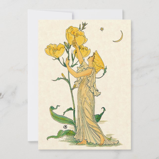 Vintage Fairy Tale, Evening Primrose, Walter Crane (Front)