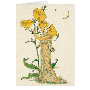 Vintage Fairy Tale, Evening Primrose, Walter Crane