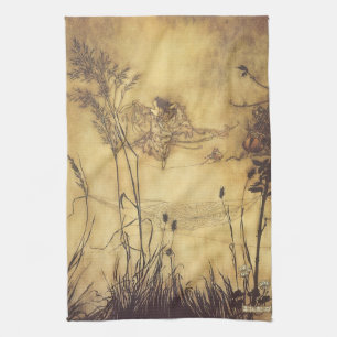 Vintage Fairy Tale, Fairy's Tightrope by Rackham Tea Towel