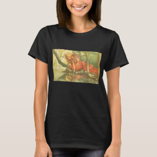 Vintage Fairy Tale, Frog Prince Princess by Pond T-Shirt