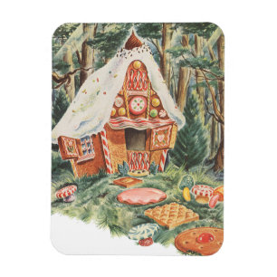 Vintage Fairy Tale, Hansel and Gretel Candy House Magnet