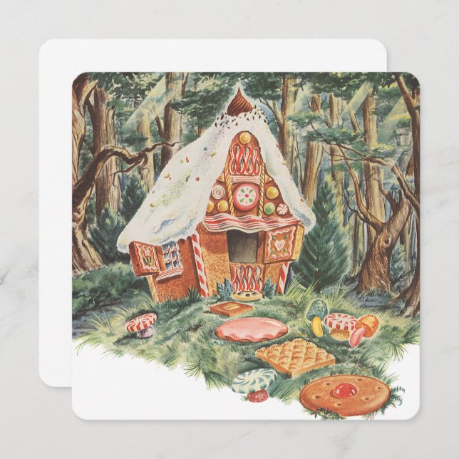 Vintage Fairy Tale, Hansel and Gretel Invitation (Front/Back)