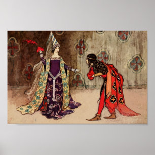Vintage Fairy Tale Illustration Poster