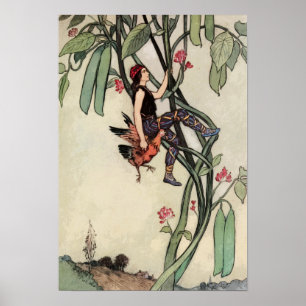 Vintage Fairy Tale Illustration Poster