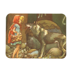 Vintage Fairy Tale, Little Red Riding Hood Magnet