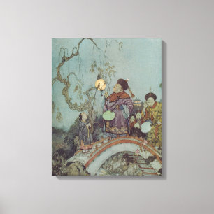 Vintage Fairy Tale, Nightingale by Edmund Dulac Canvas Print