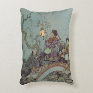 Vintage Fairy Tale, Nightingale by Edmund Dulac Decorative Cushion