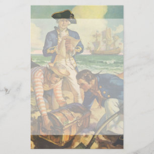 Vintage Fairy Tale Pirates, Treasure Island Stationery