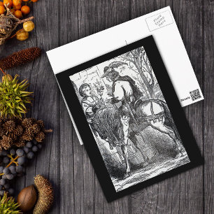 Vintage Fairy Tale Prince on White Horse Princess Postcard