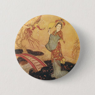 Vintage Fairy Tale Princess Badoura, Edmund Dulac 6 Cm Round Badge