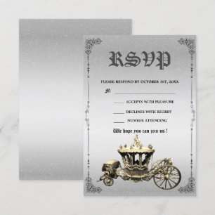 Vintage Fairy tale Storybook Wedding RSVP Card