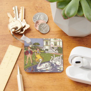 Vintage Fairy Tale, The Ugly Duckling by Hauman Key Ring