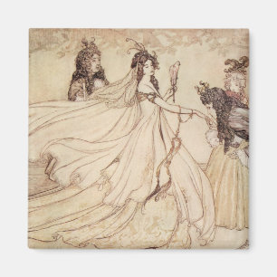 Vintage Fairy Tales, Cinderella by Arthur Rackham Magnet