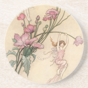 Vintage Fairy Tales, Three Spirits Filled With Joy Coaster