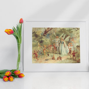 Vintage Fairy Tales, Thumbelina and Prince Wedding Poster
