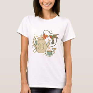 Vintage Fairy Tea pot Floral T-Shirt
