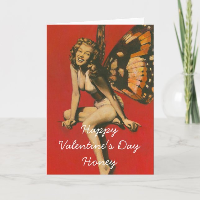 Vintage Fairy Valentines Day Card (Front)