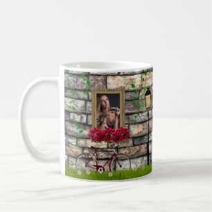 Vintage Fairytale Bicycle Roses Girly Photo Frame Coffee Mug