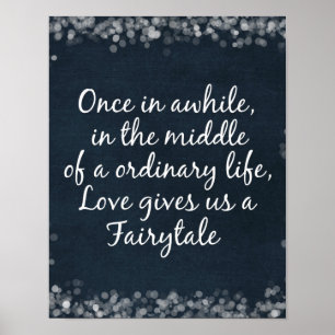 Vintage Fairytale Love Quote Poster