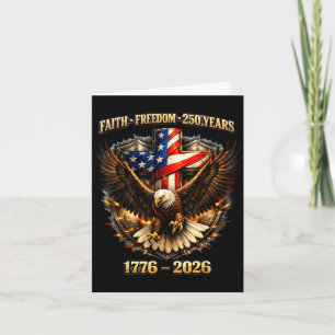 Vintage faith freedom 250 years 1776-2026 card