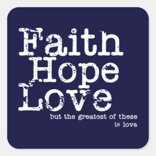 Vintage Faith Hope Love Stickers