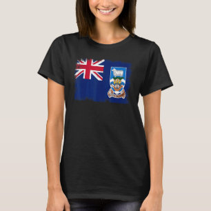 Vintage Falkland Islands Malvinas Flag Falkland Is T-Shirt