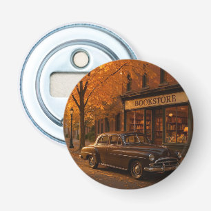 Vintage Fall/Autumn bookstore & car Bottle Opener
