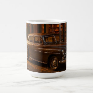 Vintage Fall/Autumn bookstore & car Coffee Mug