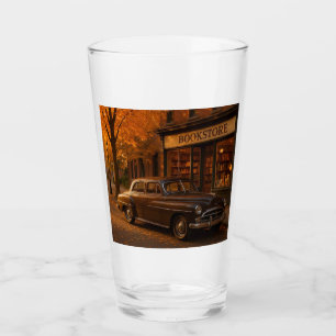 Vintage Fall/Autumn bookstore & car Glass