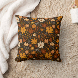 Vintage Fall Floral Pattern – Autumn Flowers Cushion