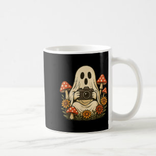 Vintage Fall Mushroom Ghost With Camera Woodland H Coffee Mug
