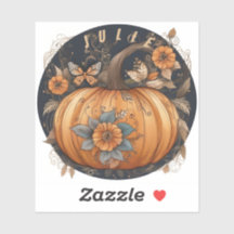Vintage Fall Pumpkin. Fall Pumpkin and Flowers,