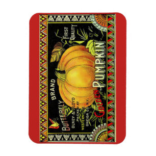 Vintage Fall Pumpkin Magnet