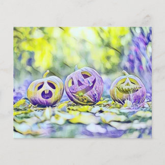 Vintage Fall pumpkins fall colours watercolor