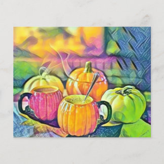 Vintage Fall pumpkins fall colours watercolor