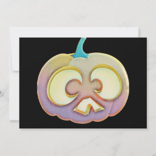 Vintage Fall pumpkins fall colours watercolor Inv Invitation