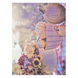 Vintage Fall pumpkins fall colours watercolor  Tablecloth