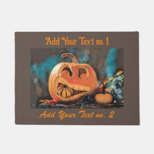 Vintage Fall pumpkins fall colours watercolor Thr Doormat