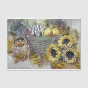 Vintage Fall pumpkins fall colours watercolor  Thr Tissue Paper