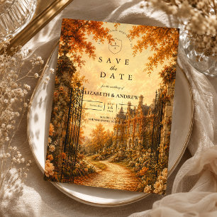Vintage Fall Wedding Save The Date