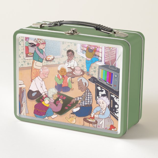 Vintage Family Art Lunch Box (Front)