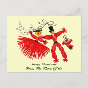Vintage Family Christmas Postcard