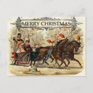 Vintage Family Christmas Postcard