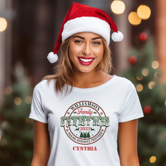 Vintage Family Christmas Template T-Shirt (Creator Uploaded)