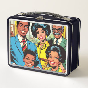 Vintage Family Comics Art Metal Lunch Box