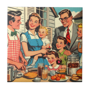 Vintage Family Comics Ceramic Tile