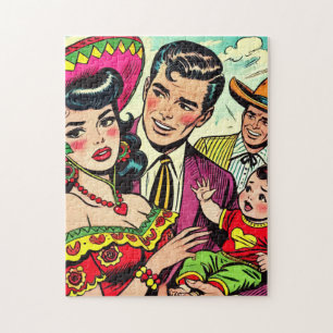 Vintage Family Comics Jigsaw Puzzle