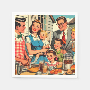 Vintage Family Comics Napkin