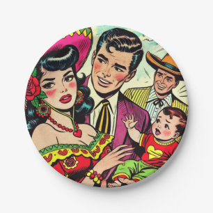 Vintage Family Comics Paper Plate